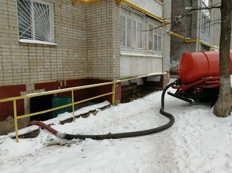 Откачка воды из гаража  Руза